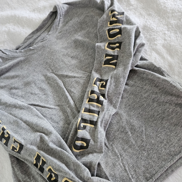 Moon Child Celestial Sun & Moon Cropped Long Sleeve – Gray – XS - Picture 4 of 6